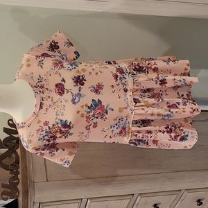 Womens floral ruffle tunic